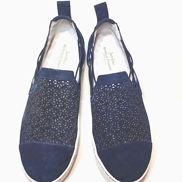 Jambu Erin Slip-on Relaxed Foam. Women's All Leather Suede. Size 9 Navy Blue - Picture 2 of 7